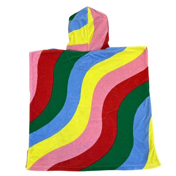 Mini Boden 2-5Y Rainbow Striped Hooded Towel Beach Coverup French Terry - Picture 12 of 13